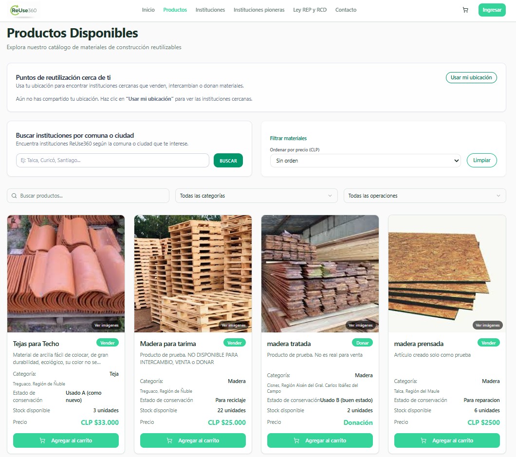 Operario revisando materiales en bodega o centro de acopio